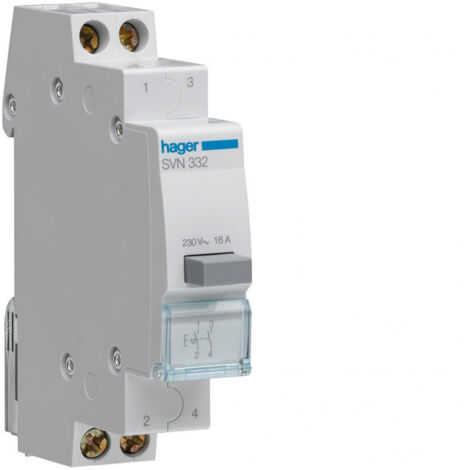 Bouton poussoir 2F accrochage HAGER SVN332