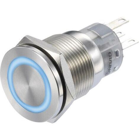 BOUTON POUSSOIR À PRESSION TRU COMPONENTS LAS1-AGQS-11E/B/12V 1272972 250 V/AC 3 A 1 X OFF/(ON) IP65 À RAPPEL 1 PC(S)