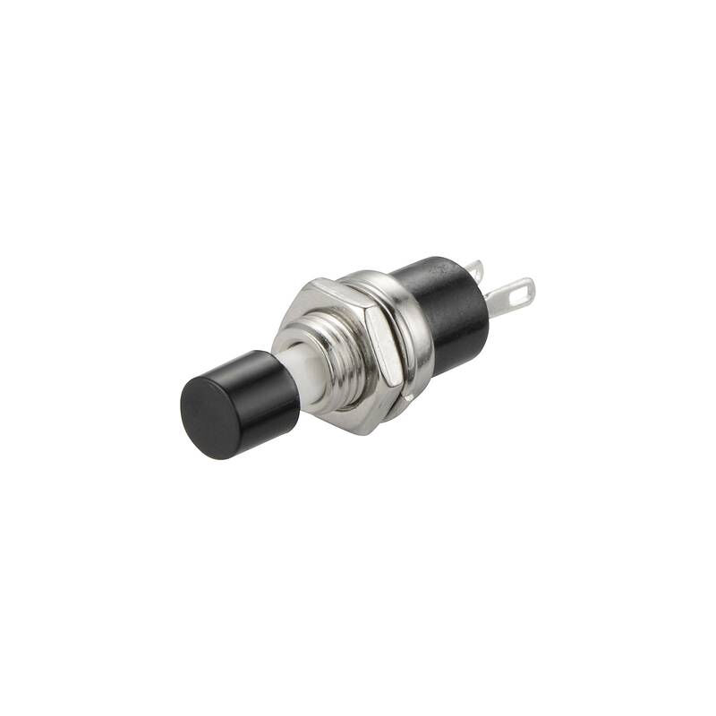Tru Components - bouton poussoir à pression TC-R13-24A1-05-BK 1587876 250 v/ac 1.5 a 1 x off/(on) à rappel 1 pc(s)
