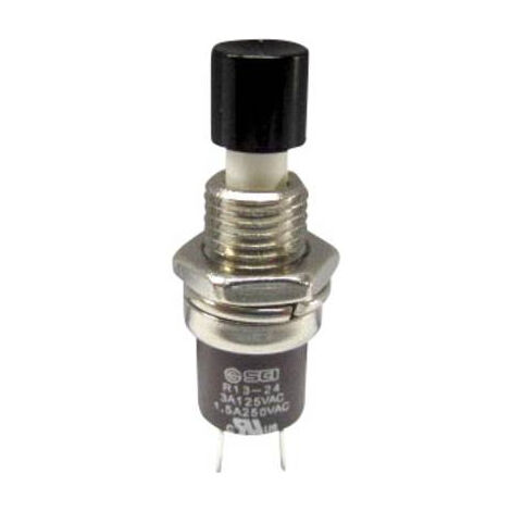 BOUTON POUSSOIR À PRESSION TRU COMPONENTS TC-R13-24B1-05 BK 1587877 250 V/AC 1.5 A 1 X ON/(OFF) À RAPPEL 1 PC(S)