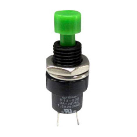 BOUTON POUSSOIR À PRESSION TRU COMPONENTS TC-R13-509A-05GN 1587748 250 V/AC 1.5 A 1 X OFF/(ON) À RAPPEL 1 PC(S)