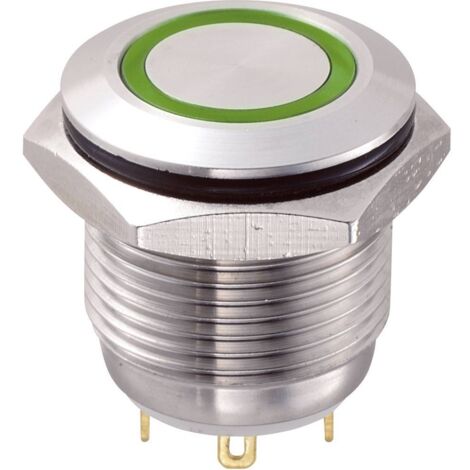 Bouton-poussoir antivandalisme TRU COMPONENTS GQ16F-10E/J/G/12V 701880 48 V/DC 2 A 1 x Off/(On) IP65
