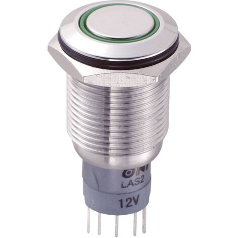 Bouton-poussoir antivandalisme TRU COMPONENTS LAS2GQF-11E/G/12V/S/P 701907 250 V/AC 3 A 1 x On/(On) à rappel 1 pc(s)