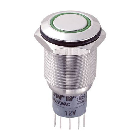 BOUTON-POUSSOIR ANTIVANDALISME TRU COMPONENTS LAS2GQF-22E/G/12V/S/P 701833 250 V/AC 3 A 2 X ON/(ON) À RAPPEL 1 PC(S)