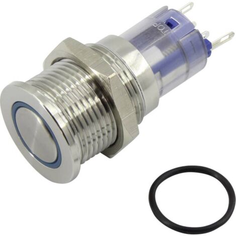 Bouton-poussoir antivandalisme TRU COMPONENTS LAS2GQPF-11E/B/12V/S/P 1303028 48 V/DC 2 A 1 x Off/(On) IP65 à rappel 1 p