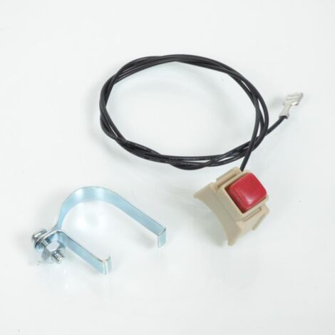 Bouton poussoir avec fixation au guidon par collier Ø22mm pour