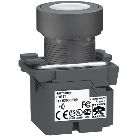 Bouton-poussoir blanc PULS PLAST avec transformateur, IP65, 230V, pour XB5R.