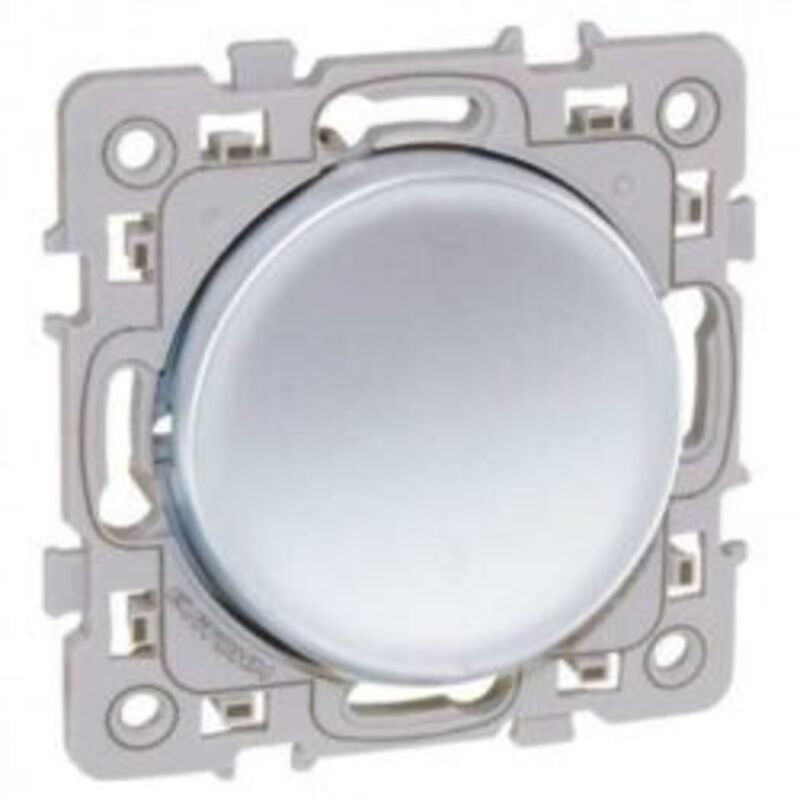 Eurohm square bouton poussoir silver - 60402