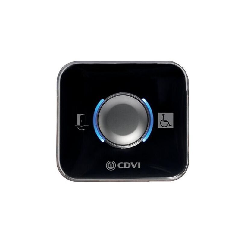 Bouton poussoir Choc no/nf lumineux et sonore pour boîte d'encastrement standard en 68 mm pmr Cdvi