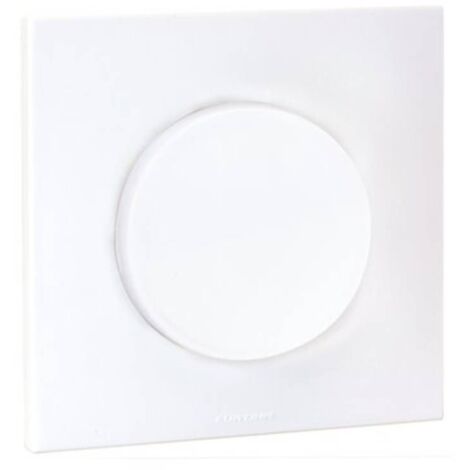 Bouton poussoir complet avec griffes et plaque - SQUARE EASY blanc - Eur'Ohm