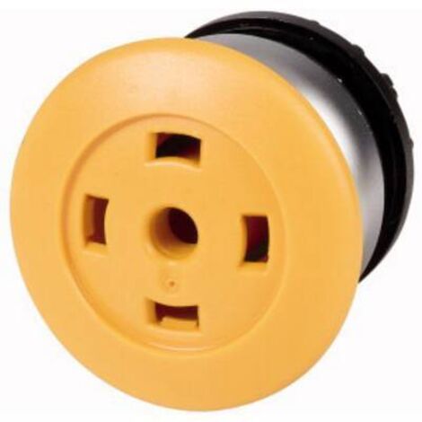 bouton poussoir « coup de poing » à rappel,lumineux jaune sans étiquette 000216738 EATON M22 DP Y X GVP