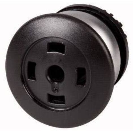 Bouton-poussoir ' coup de poing ' noir sans étiquette à rappel EATON M22-DP-S-X