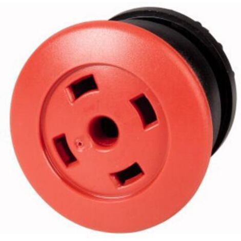 Bouton-poussoir ' coup de poing ' rouge sans étiquette à rappel EATON M22S-DP-R-X