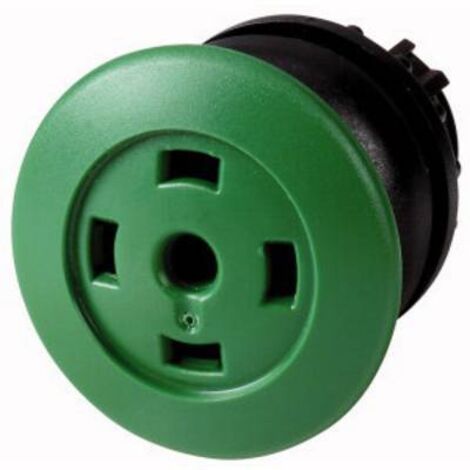 Bouton-poussoir ' coup de poing ' vert sans étiquette à rappel EATON M22S-DP-G-X