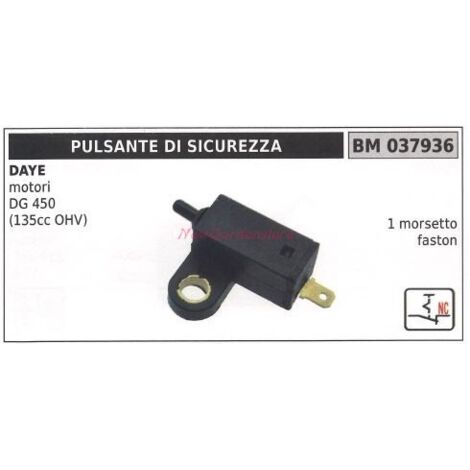 Bouton poussoir de sécurité DAYE moteur DG 450 (135cc OHV) 1 borne faston 037936