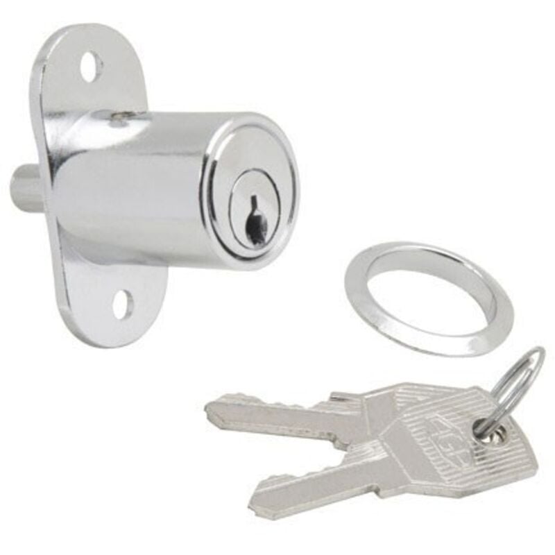 Bouton poussoir de serrure de porte coulissante 147/27 mm. Chromé