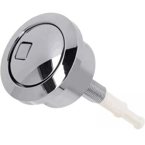 Bouton poussoir double chasse d’eau chromé – compatible avec réservoirs de 280 mm – plastique chromé argent – 4,8 cm – 1 pièce