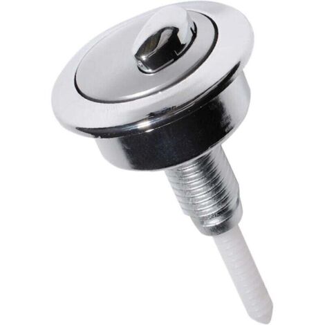 Bouton poussoir double pour chasse d'eau WC Bouton poussoir de réservoir de toilette à double chasse Chromé CF1003CP Compatible avec Siamp Twyford Optima49