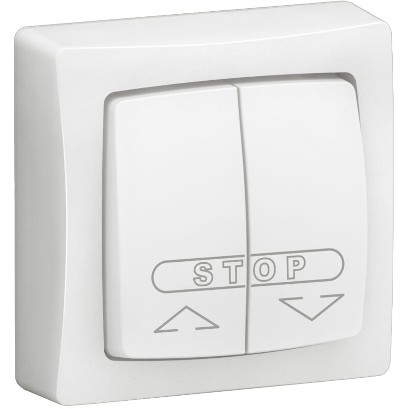 bouton poussoir - double - pour volets roulants - complet - blanc - legrand 086010l