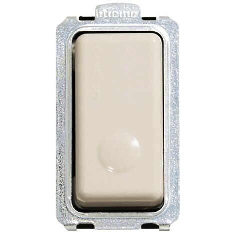 Bouton poussoir éclairable 10A – Module 1 poste – Compatible supports Bticino – Pour contrôle éclairage précis - 5005N
