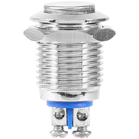 Bouton-poussoir électrique IP65 12mm métal avec contact momentané