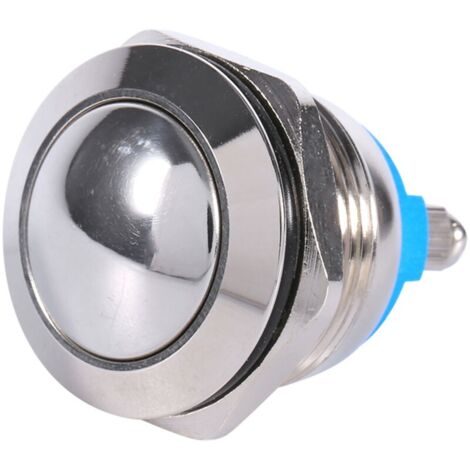 Bouton poussoir en métal pour voiture, étanche, 19mm, interrupteur momentané, 12V, klaxon