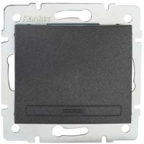 Bouton Poussoir Encastrable Simple DOMO Graphite