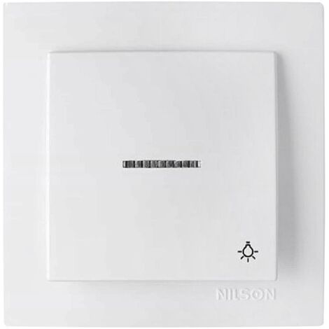 BOUTON POUSSOIR ENCASTRÉ BLANC - 10 A