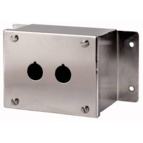 Bouton-poussoir encastré Eaton Eaton Moeller, 2 découpes, en Acier Inoxydable Gris, Ø 22mm ( Prix pour 1 )