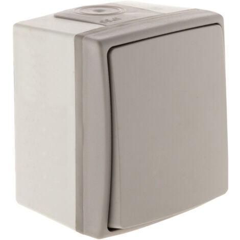 Bouton poussoir étanche IP55 - Gris - Orok - Zenitech