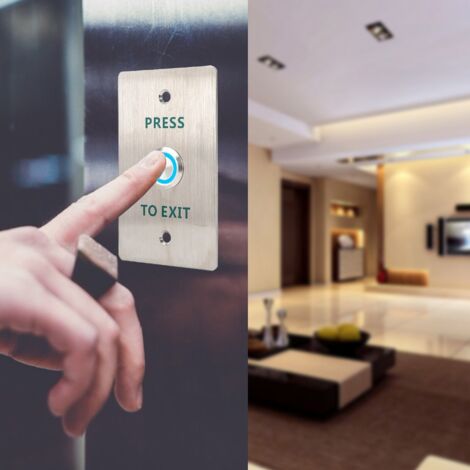 Bouton poussoir LED pour contrôle d'accès, interrupteur métallique 12V-24V pour ouverture de porte