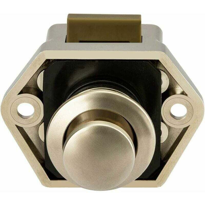 Bouton Poussoir Loquet pour Camping-Car - Fermeture Porte Placard rv Caravane, Lot de 5 (Nickel)