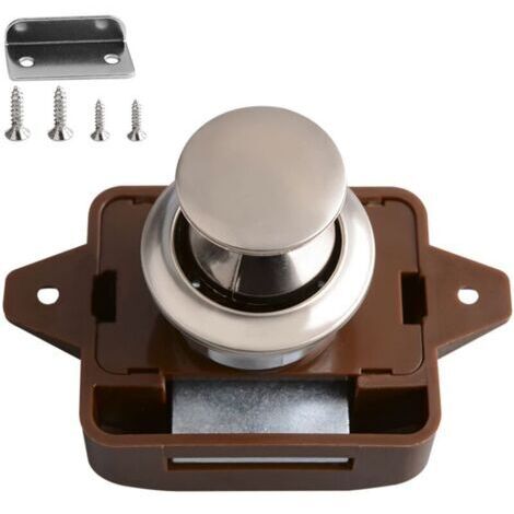 Bouton Poussoir Loquet Serrures pour Camping-Car Serrure de Meuble Boutons Poussoir Porte Serrure de Porte Meuble Fermoir pour de Placard de Camping Cars de Yacht de Bateau de Tiroirs