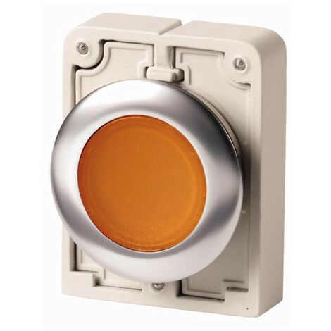 Bouton-poussoir lumin.30mm affleur.ambre EATON M30I-FDL-A