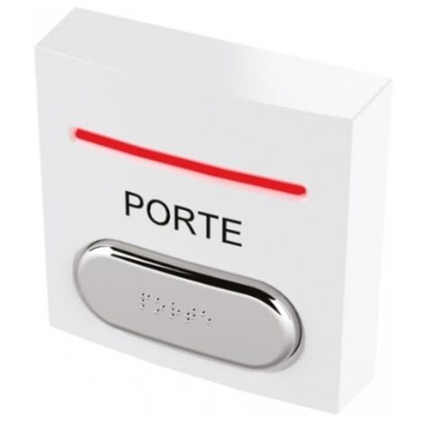 Bouton poussoir lumineux ABS blanc avec contact NO/NC 12-24VDC / adapté aux PMR - SEWOSY -