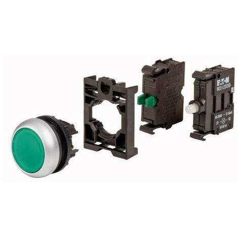 Bouton poussoir lumineux appareil complet 000132603 EATON M22 DL G K10LED230 BVP