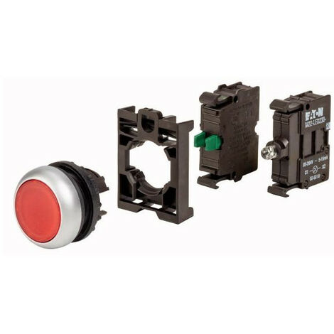 Bouton poussoir lumineux appareil complet 000132605 EATON M22 DL R K10LED230 BVP