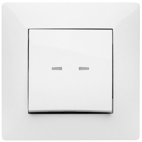 BOUTON-POUSSOIR LUMINEUX BLANC - 10 A