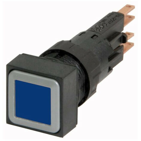 Bouton-poussoir lumineux bleu à accrochage +lampe à incandescence 24V EATON Q25LTR-BL/WB