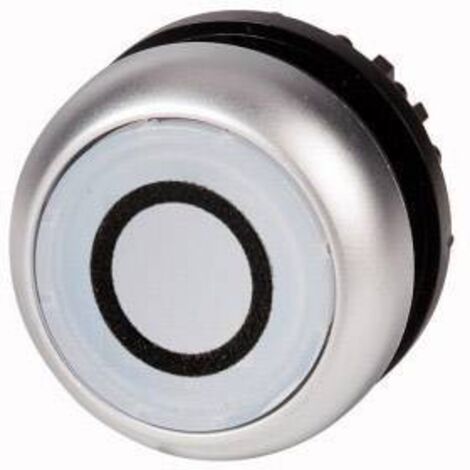 Bouton-poussoir lumineux plat blanc 0 à accrochage EATON M22-DRL-W-X0