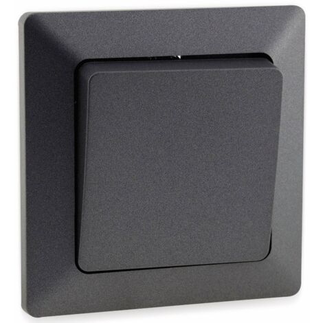 Bouton-poussoir MILOS 23042, 10A/250V, anthracite