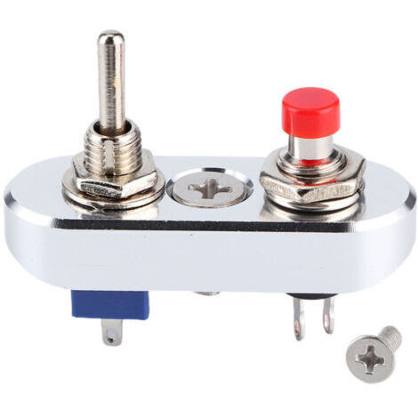 Bouton Poussoir momentané Interrupteur à Réinitialisation Automatique 2 Positions Interrupteur à Bascule 220 V 3A pour Usage Industriel.