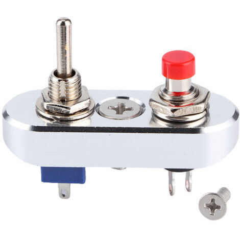 Bouton Poussoir momentané Interrupteur à Réinitialisation Automatique 2 Positions Interrupteur à Bascule 220 V 3A pour Usage Industriel.