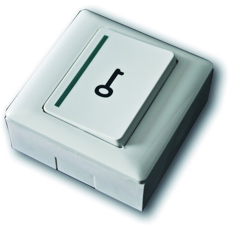 bouton poussoir - no/nf - boitier abs - saillie - avec symbole clé - acie bopo