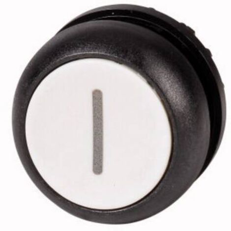 Bouton-poussoir plat blanc I à accrochage EATON M22S-DR-W-X1