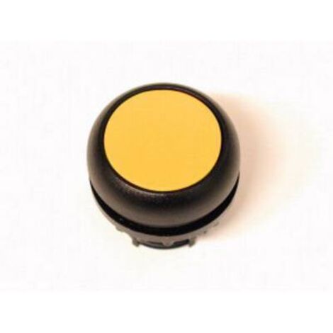 Bouton-poussoir plat jaune à accrochage EATON M22S-DR-Y