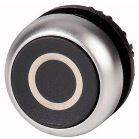 Bouton-poussoir plat noir 0 à accrochage EATON M22-DR-S-X0