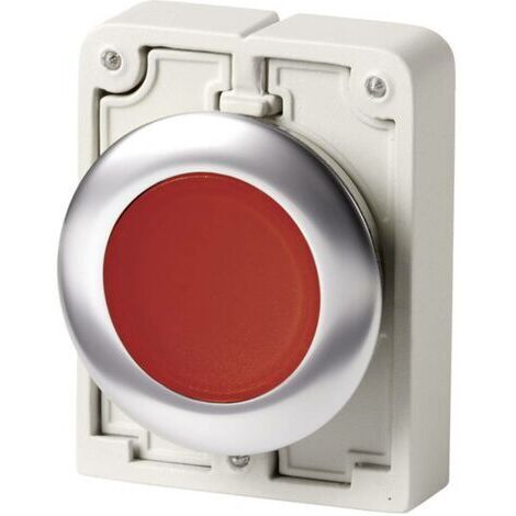 Bouton-poussoir plat, rond, chromé Eaton M30C-FDL-R 182926 rouge 1 pc(s)
