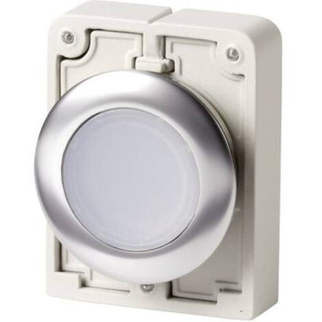 Bouton-poussoir plat, rond, chromé Eaton M30C-FDL-W 182925 blanc 1 pc(s) X755211