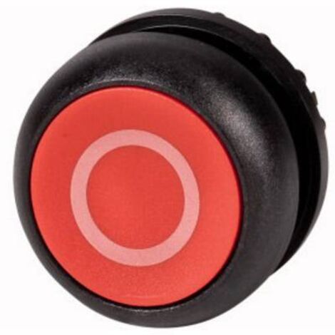 Bouton-poussoir plat rouge 0 à accrochage EATON M22S-DR-R-X0